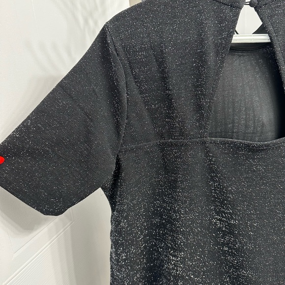 Black Sparkly T-Shirt Dress - Picture 9 of 10